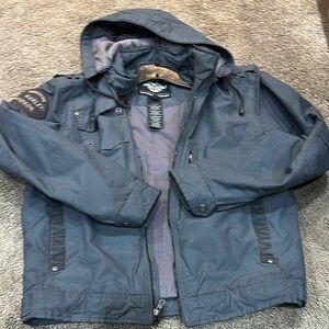 Harley-Davidson Dark Blue Hooded Field Jacket m